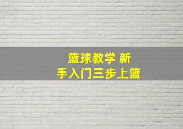 篮球教学 新手入门三步上篮